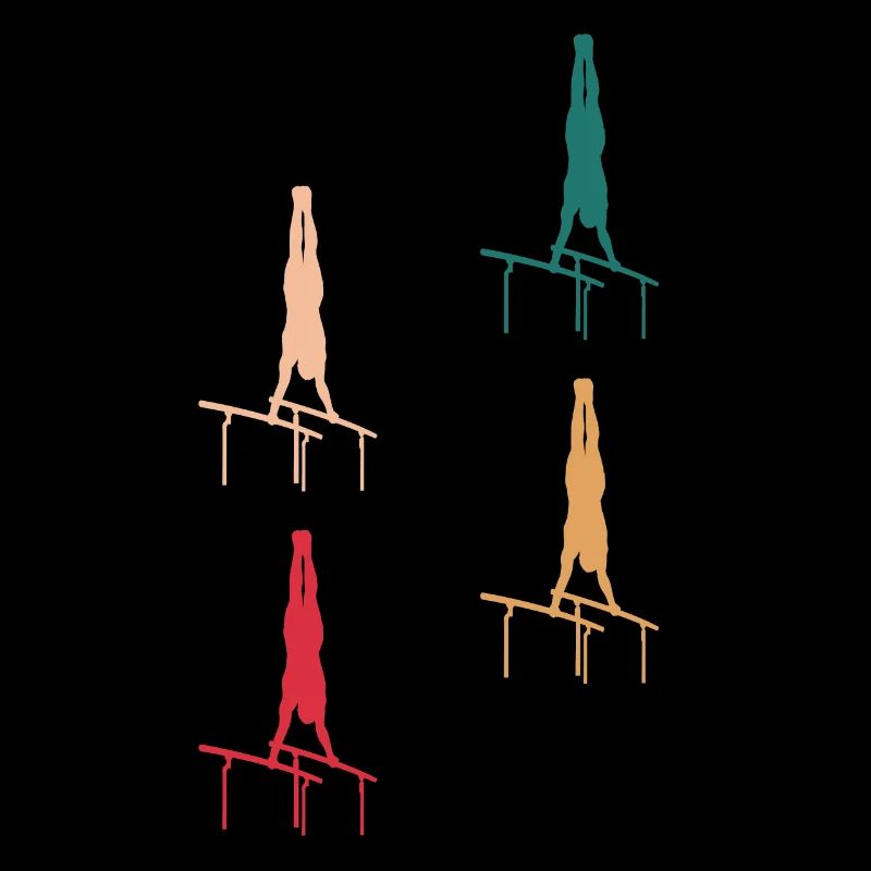 Élégance de gymnastique colorée