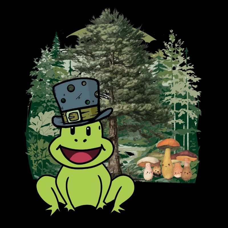 forest dweller, toad, hat, frog, forest animals, child