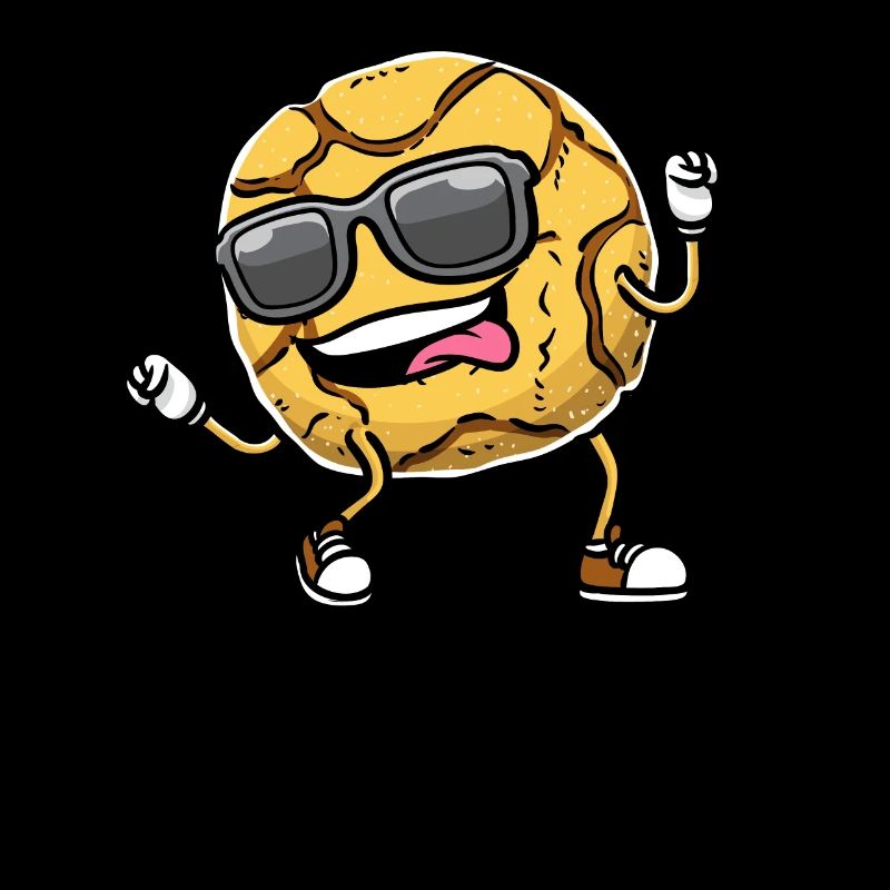 Biscuit au gingembre dansant avec des lunettes de soleil