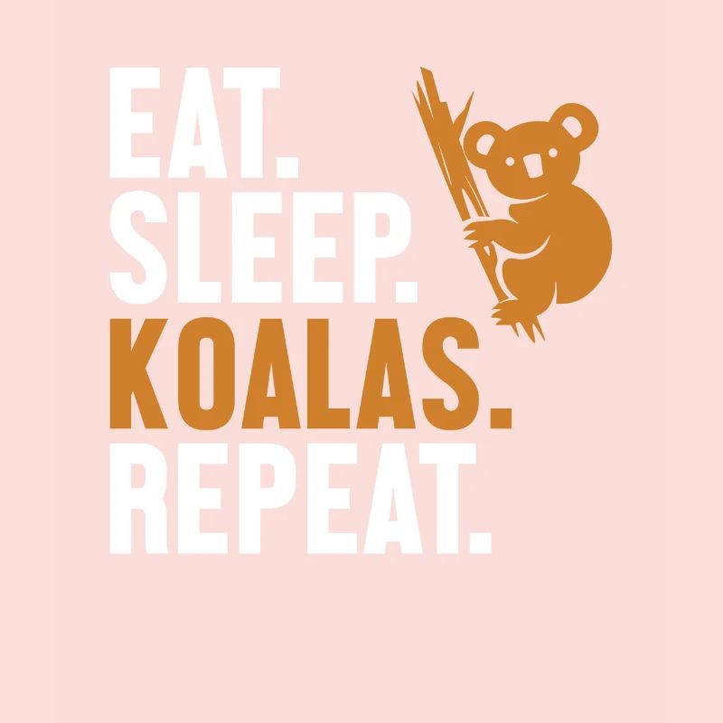Manger Dormir Koalas Répéter Koalabear Eucalyptus