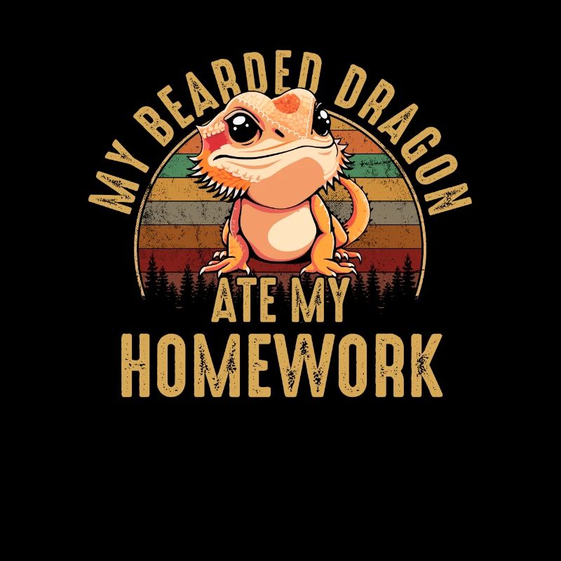 bearded dragon ate my homework, reptile bearded