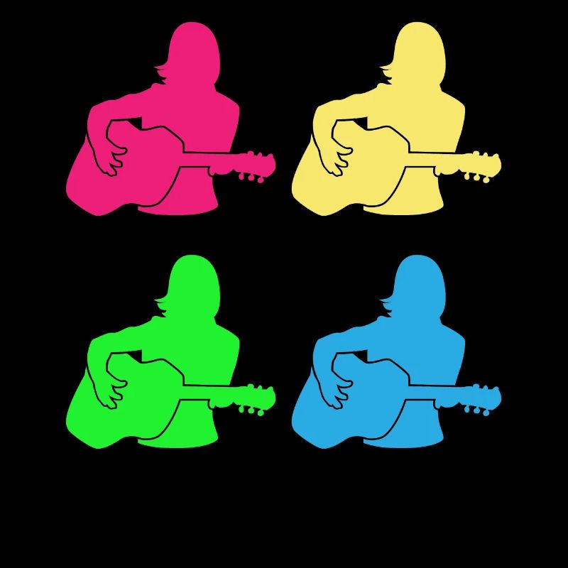 Ensemble coloré de guitaristes cadeaux