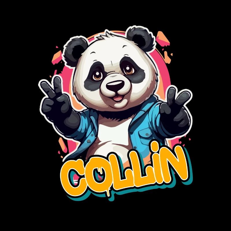 COLLIN - Beau prénom de garçon avec un panda cool