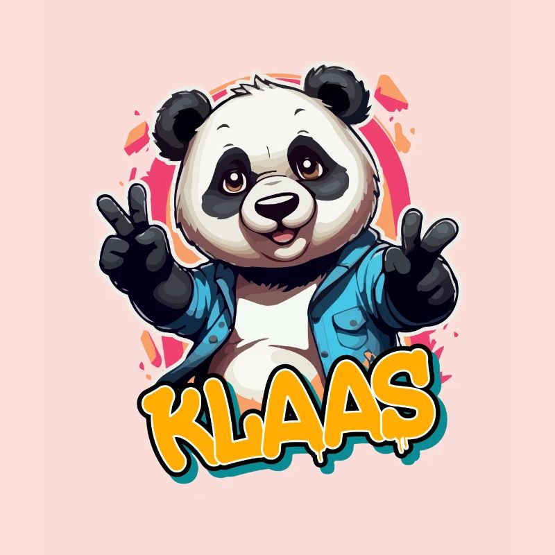 KLAAS - Handsome boy name with cool panda