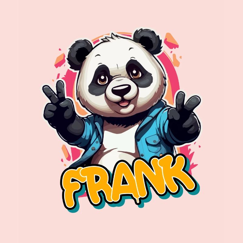 FRANK - Schöner Jungen Name mit coolem Panda