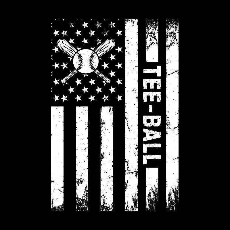Tee-ball Player Tee-ball US Flag