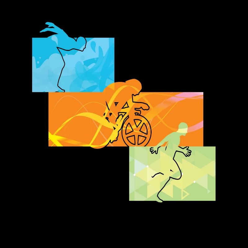 Conception de triathlon Athlètes Athlètes