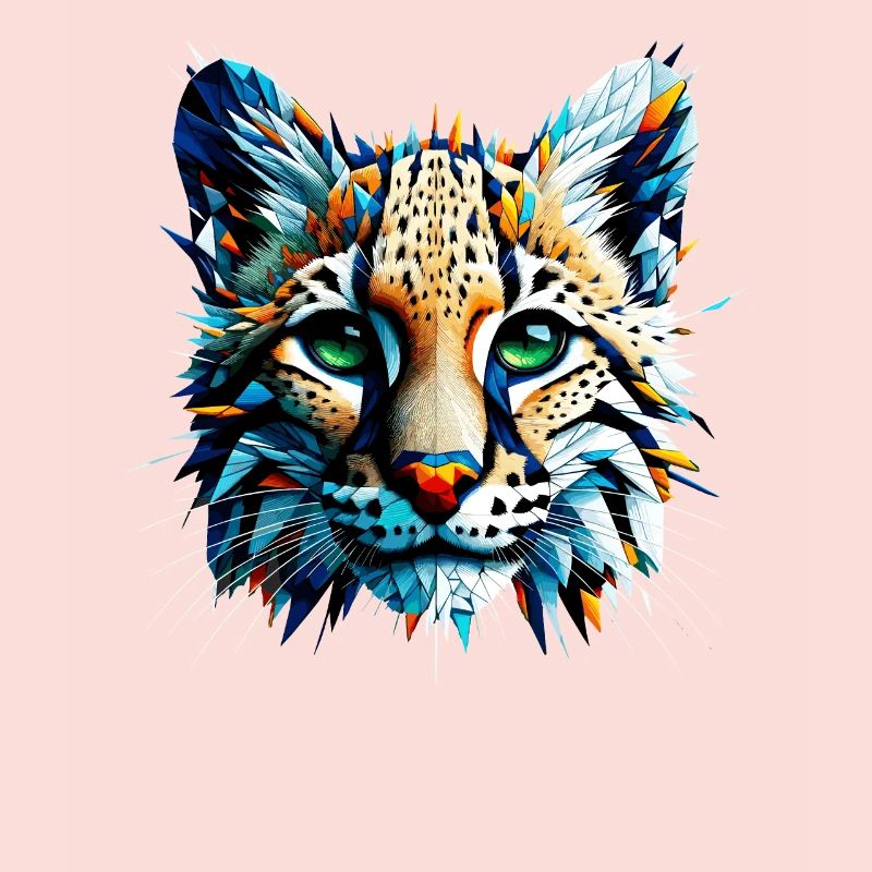 Polygone Art Ocelot Ocelots Nain Léopard