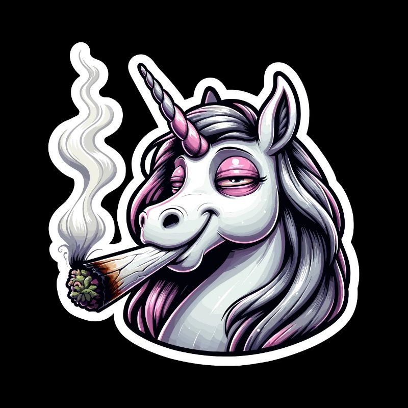 Licorne avec Joint Hemp Cannabis
