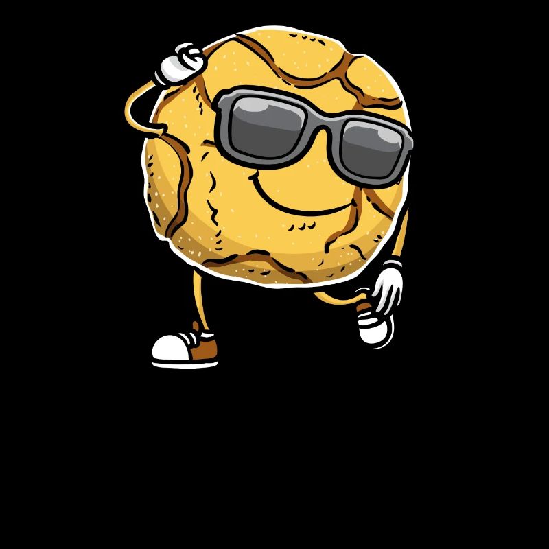 Biscuit au gingembre dansant avec des lunettes de soleil
