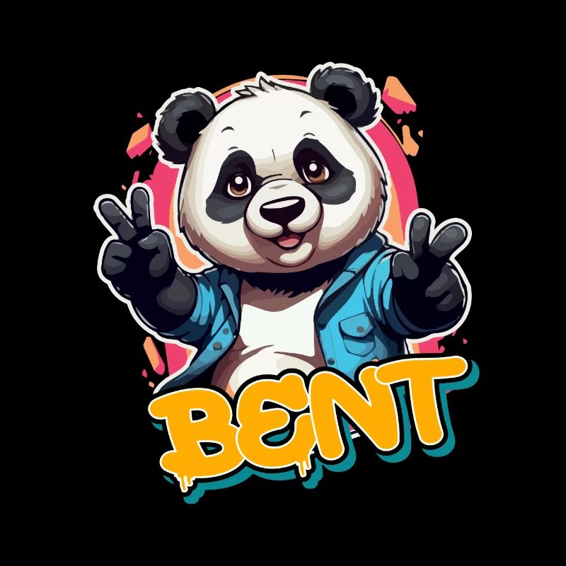 BENT - Handsome boy name with cool panda