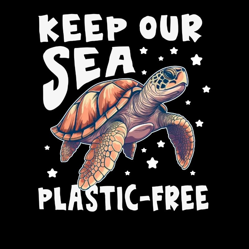 Keep Our Sea Plastic-Free Turtle