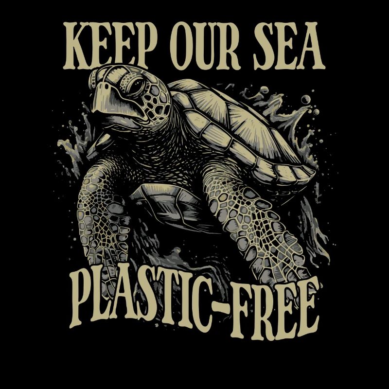 Keep Our Sea Plastic-Free Turtle