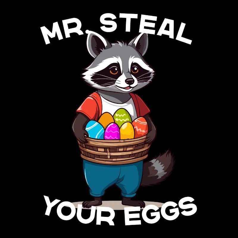 Eier Dieb Waschbär Osterhasen Lustiges Design