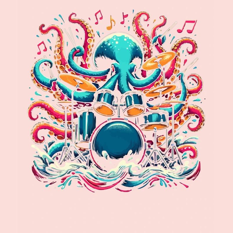 Drummer Drums Octopus Octopus