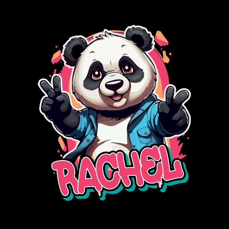 RACHEL - Schöner Mädchen Name mit coolem Panda