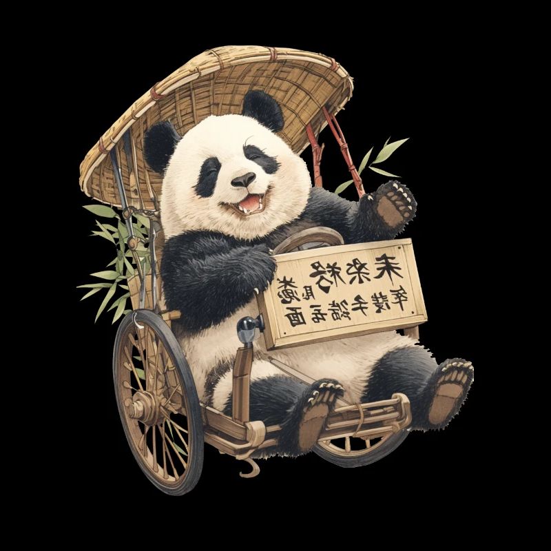 Panda Bear Rickshaw Japanese Giant Panda