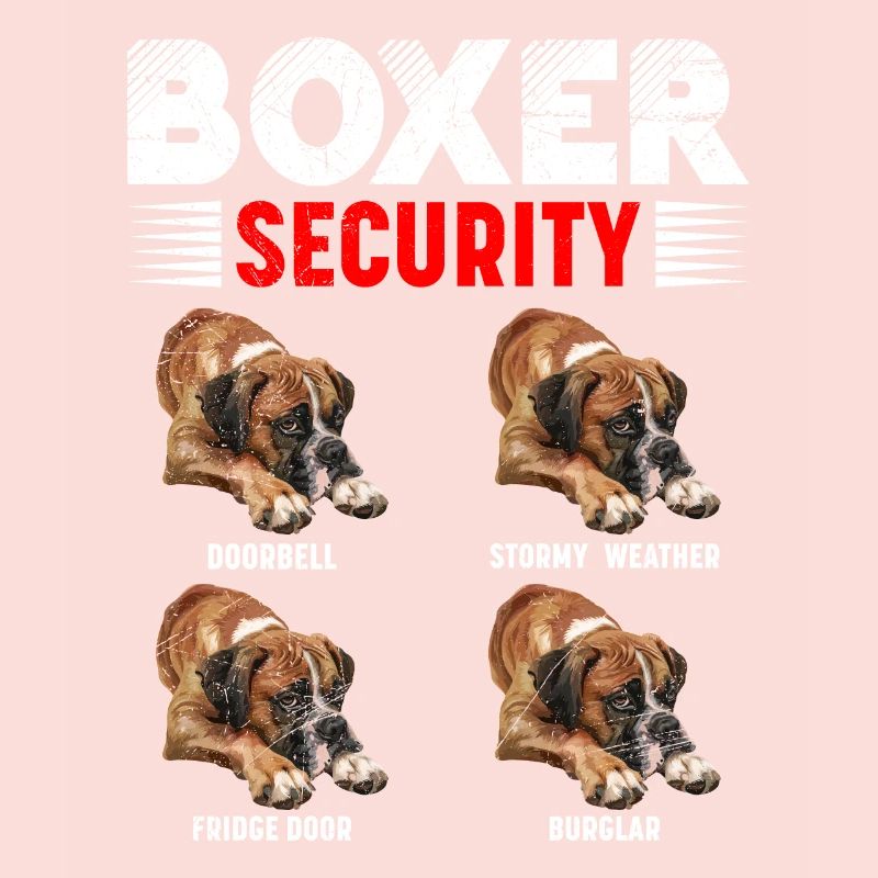 BOXER SECURITY Lustiges Hundebesitzer Deutscher