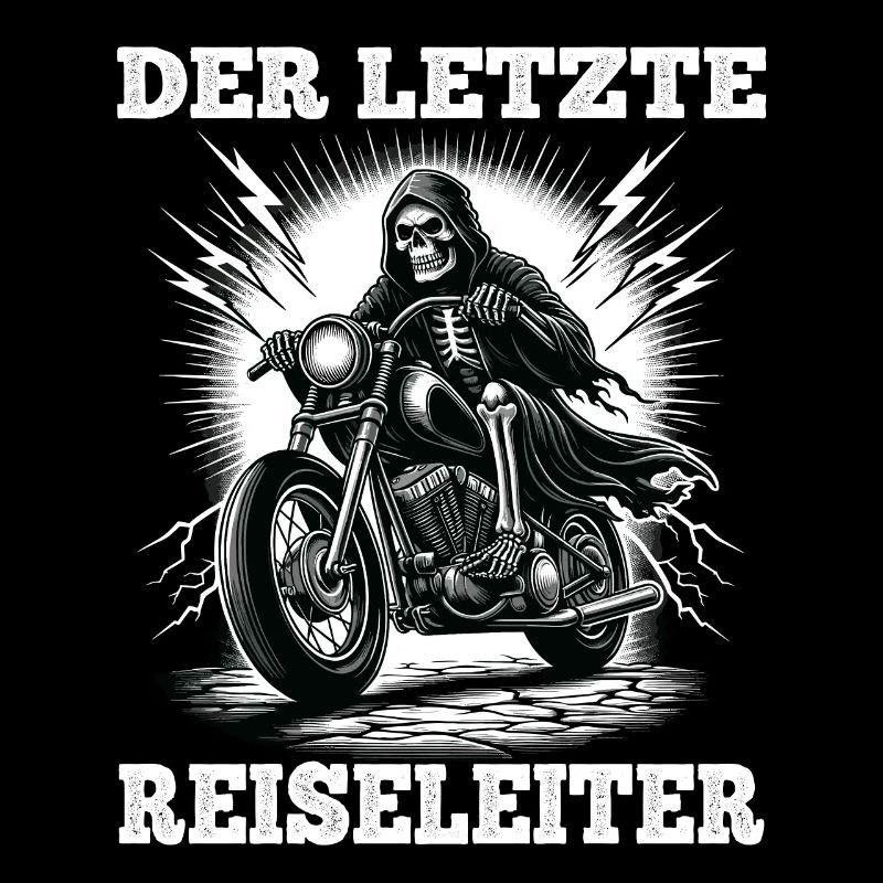 Skeleton Biker The Last Tour Guide Motorcycle Fan
