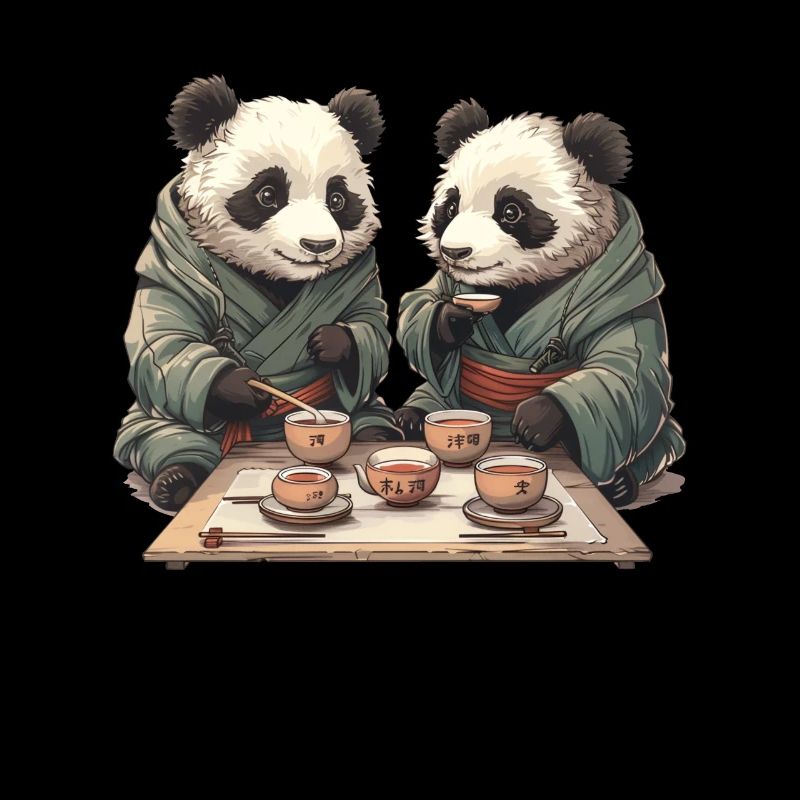 Panda Bear Cérémonie du thé Panda géant japonais