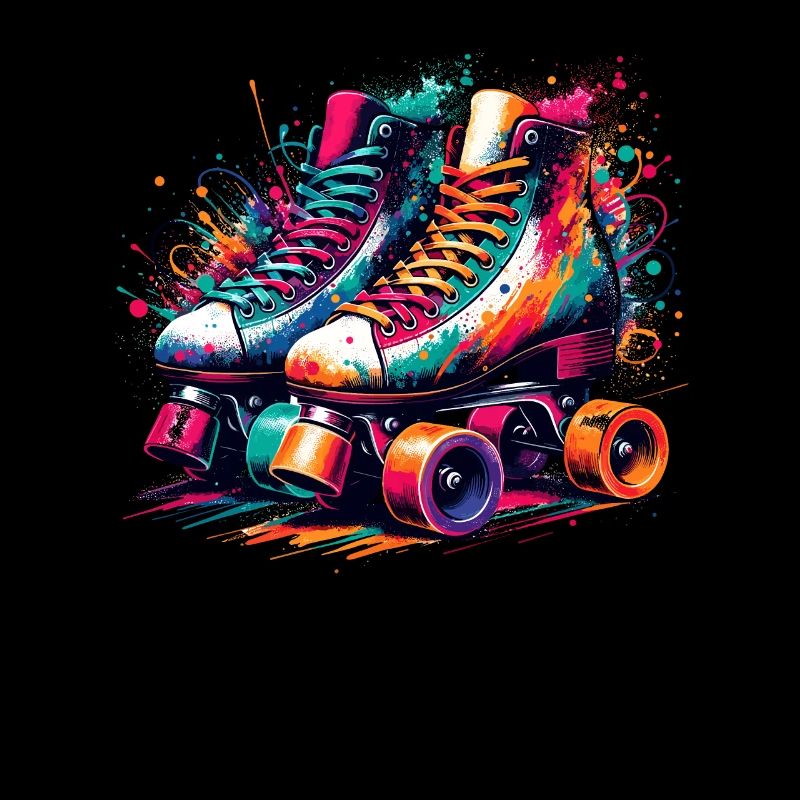 Rollerblades colorés Rollerblading Rollerblader
