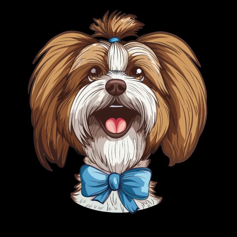 Lhassa Apso | Illustration de dessin animé