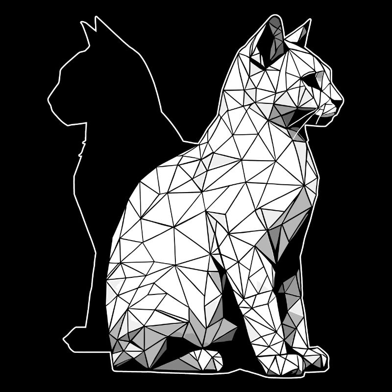 Abstract Geometric Polygonal Cat