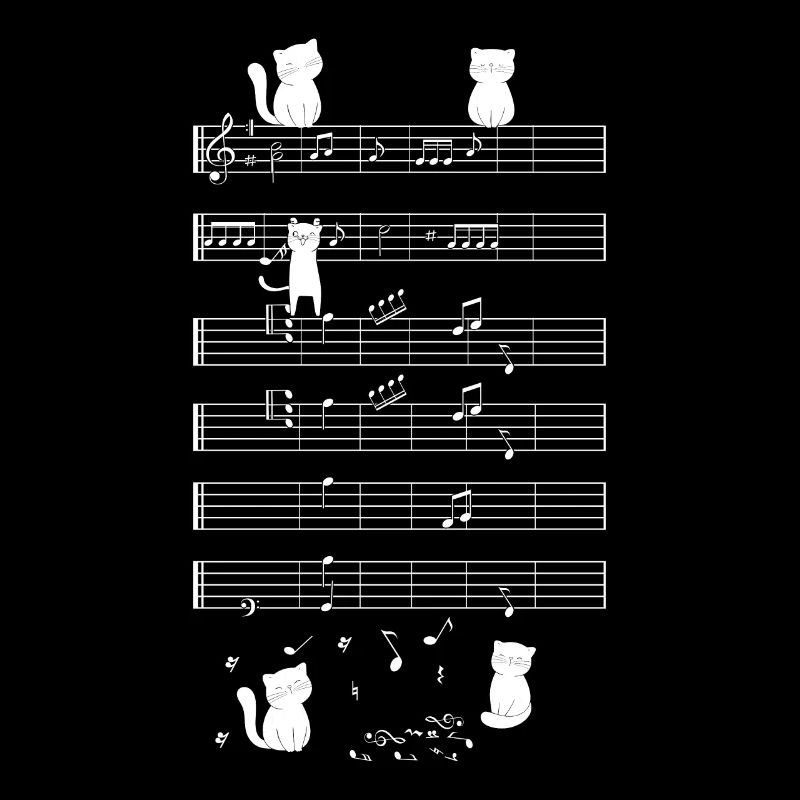 Chats jouant avec un chat de note de musique