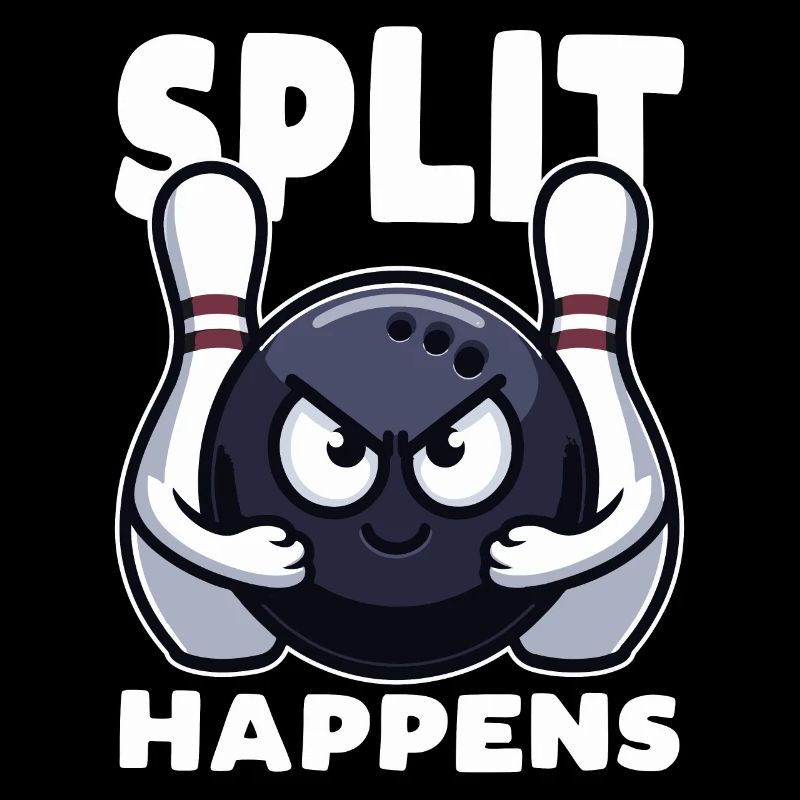 Split Happens Bowling Lustige Bowlingkugel zwei Pins