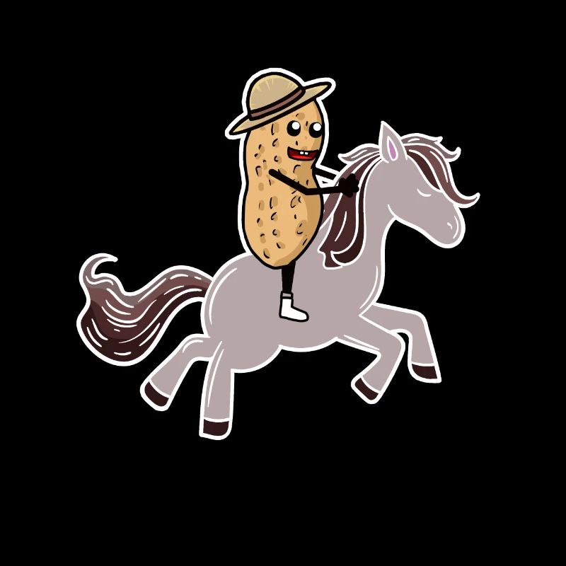 Cacahuète chevaux cavalier cavalier écrou