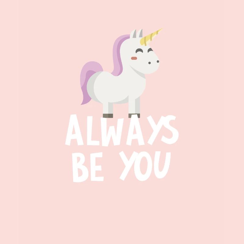 Sei immer du süßes rosa einhorn regenbogen magisch