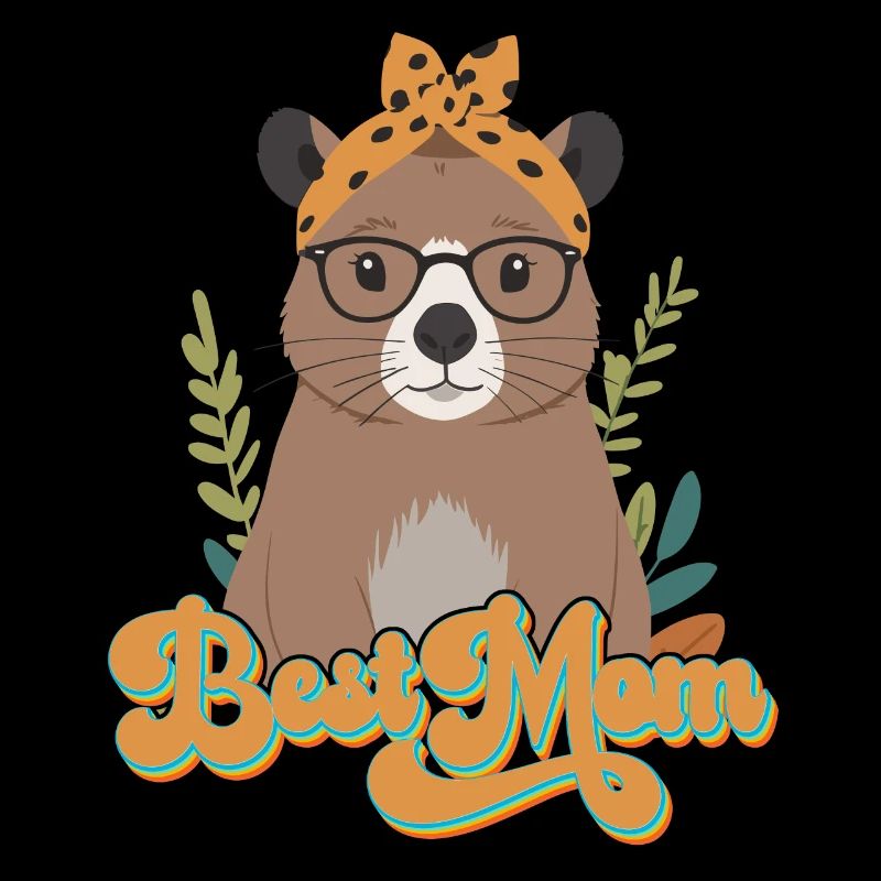 Lustige Capymama Wasserschwein Mutter Design