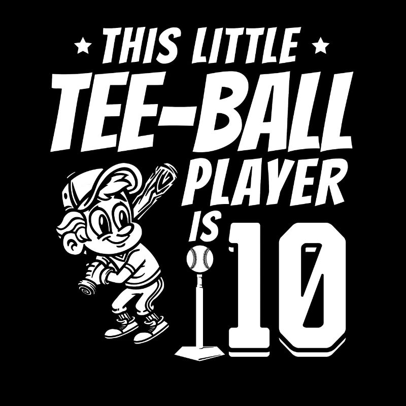 Tee-ball player 10th Birthday 10 Years Old Tee-bal