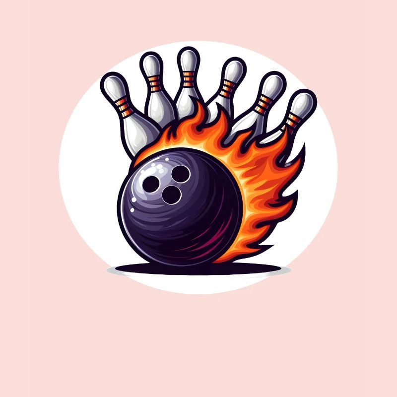Boule de bowling en feu