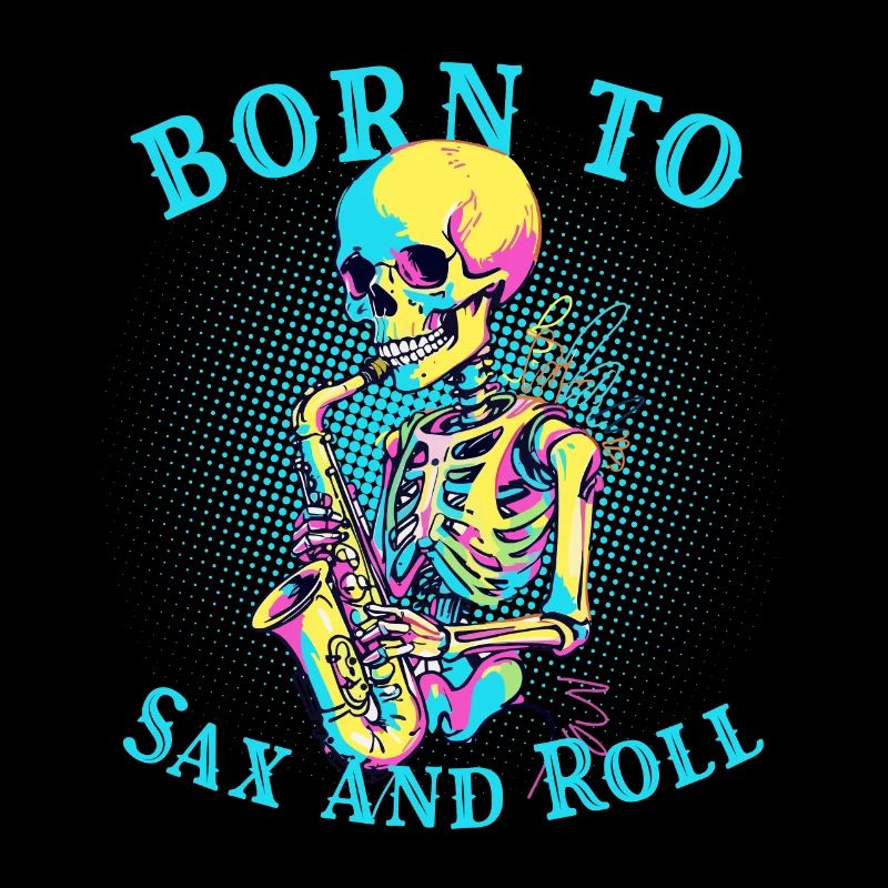 Born Saxophone Player Funny Jazz Design