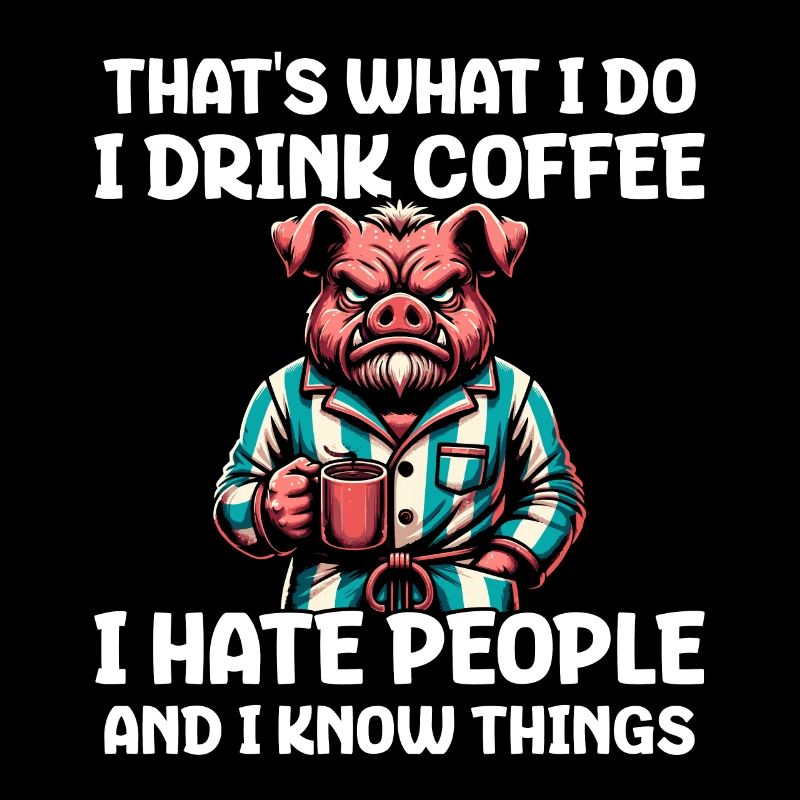 C’est ce que je fais, je bois du café, je déteste les gens