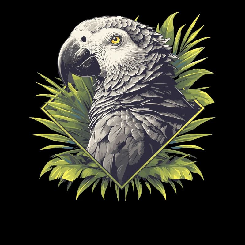 Perroquets gris d’Afrique