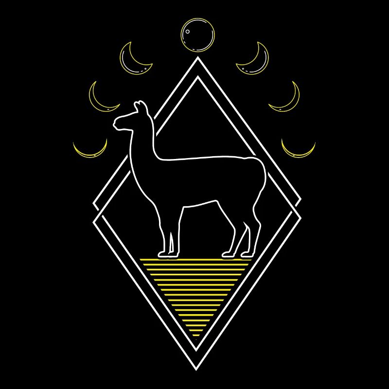 Lama Llama Abstrakt Moon Phases