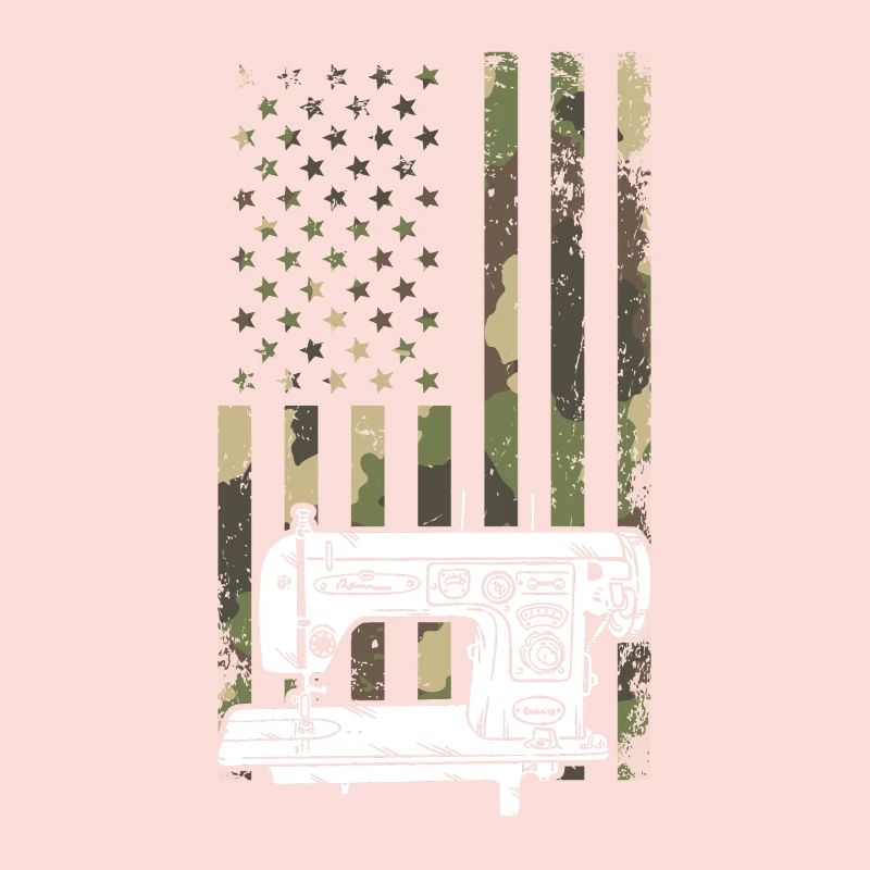 Sewing Camouflage US flag Sewing Machine
