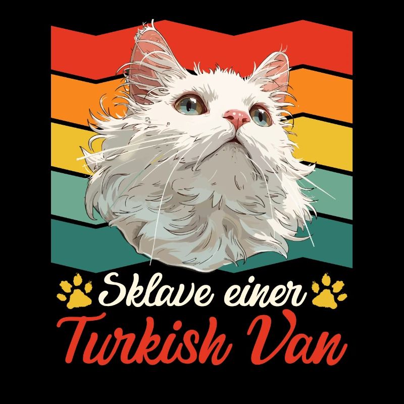 Propriétaire de chat ESCLAVE D’UN VAN TURC Vintage