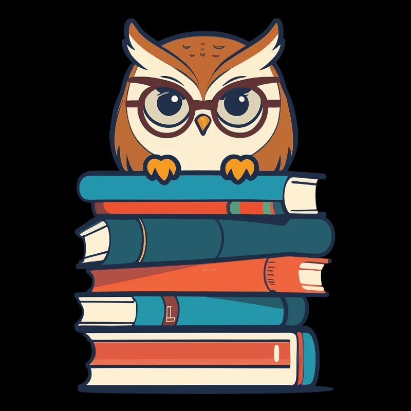 Bücher Eule Süße Buch Illustration Eulen Liebhaber