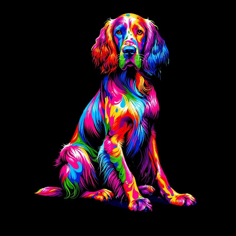 Pop Art coloré Setter anglais Laverack Setter