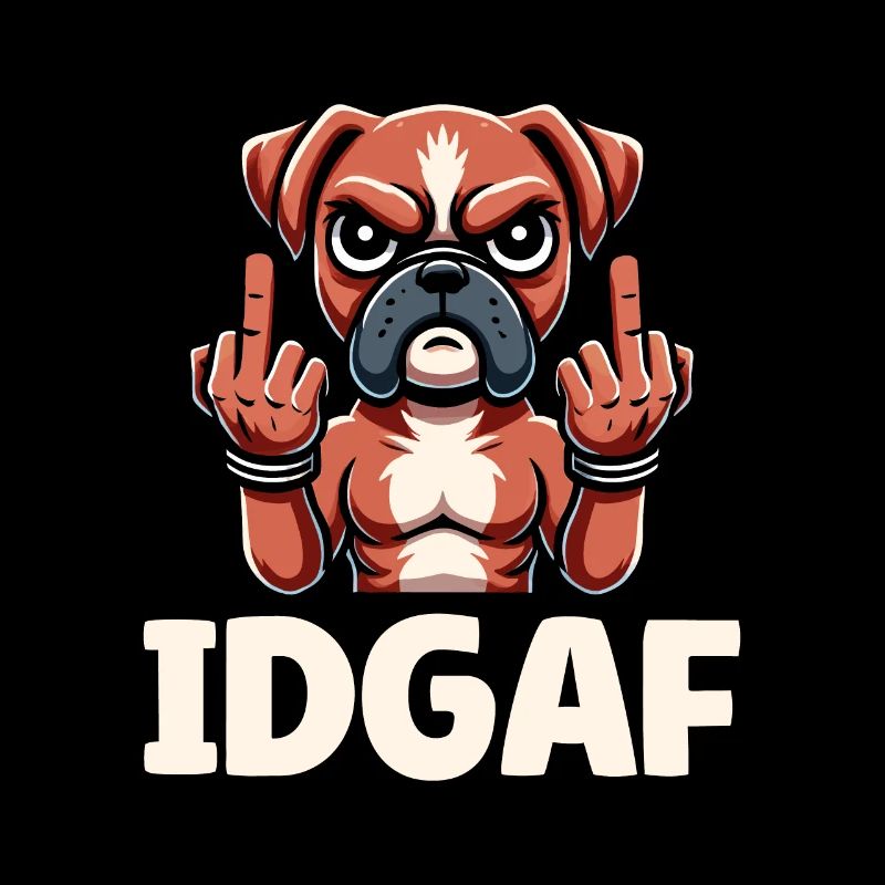 Boxer Dog German Boxer Idgaf
