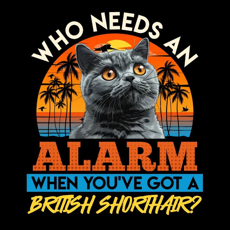 Katzenpapa WER BRAUCHT EINEN WECKER BRITISCHE