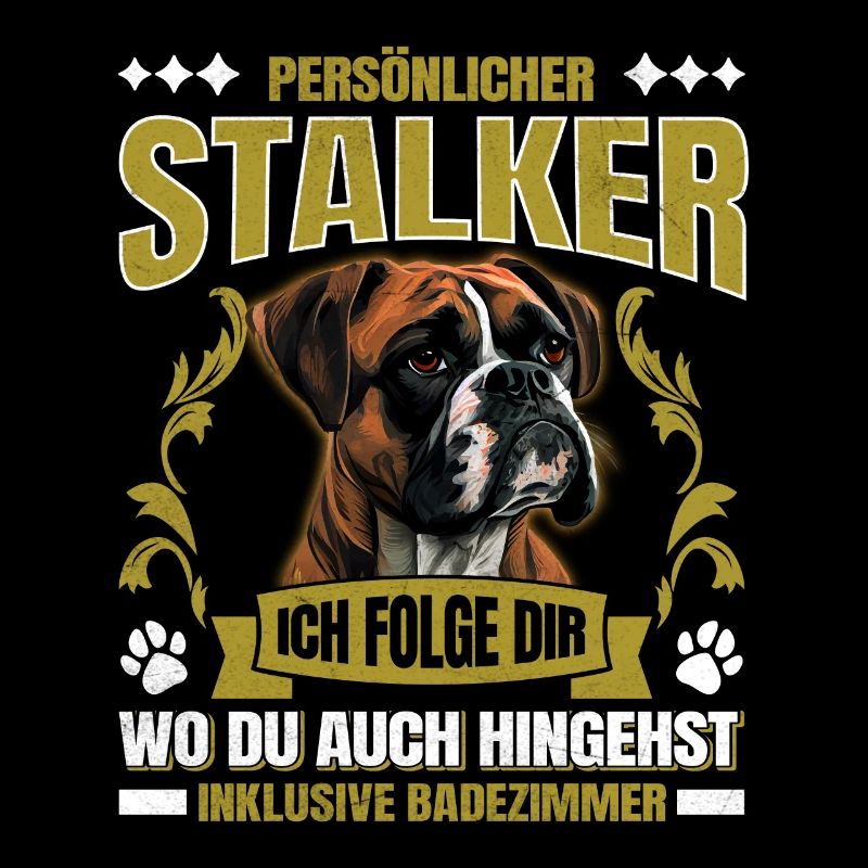 German Boxer PERSONAL STALKER Funny Boxer