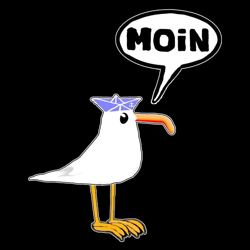 Moin Möwe Gummistiefel Stiefel Sprechblase