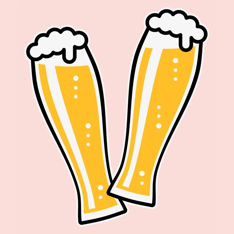 2 Weißbiergläser Stoßen An (Bier Weizenbier / 3C)