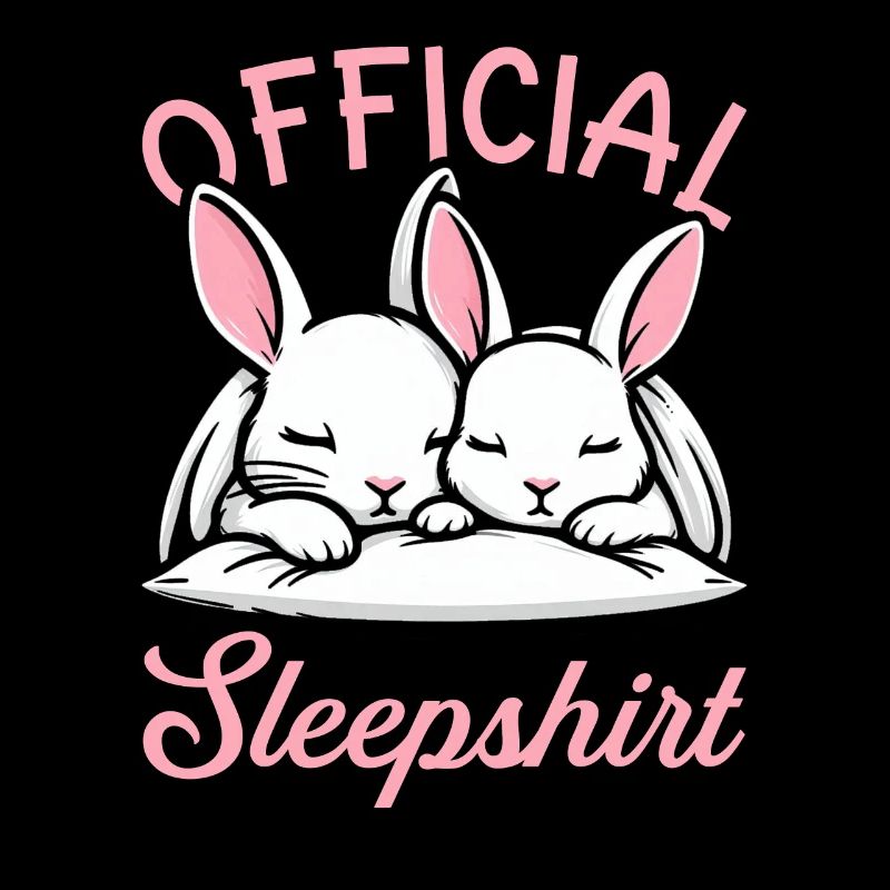 Official Sleeping Shirt Funny Rabbit Rabbit