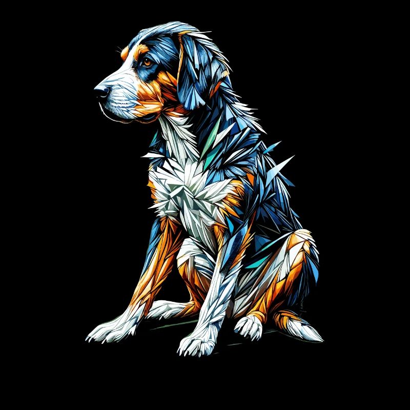 Polygon Art Schweizer Windhund