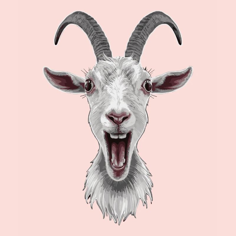 Visage de chèvre rieur Artwork